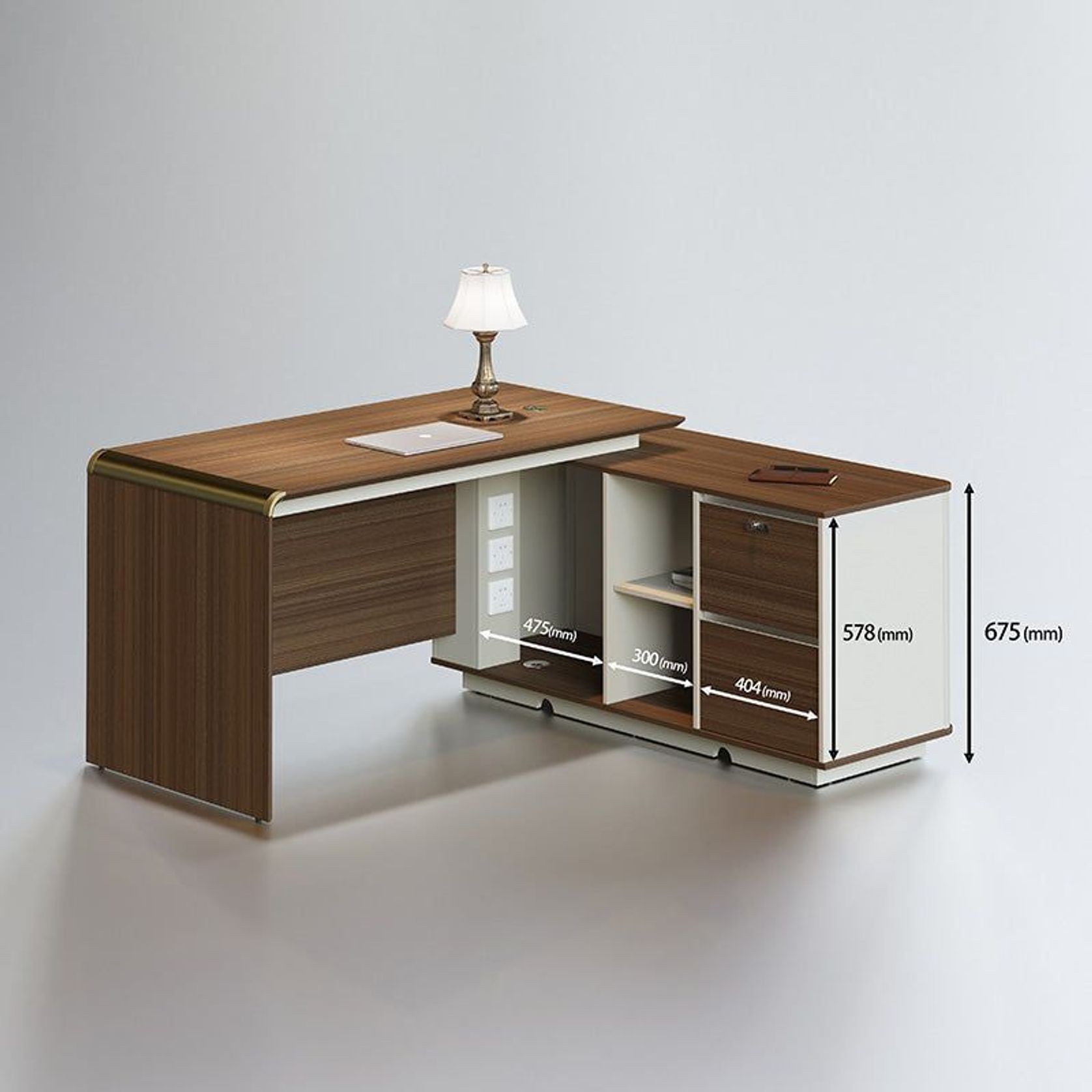 ANDERSON Executive Desk 1.6M Reversible - Australian Gold Oak gallery detail image