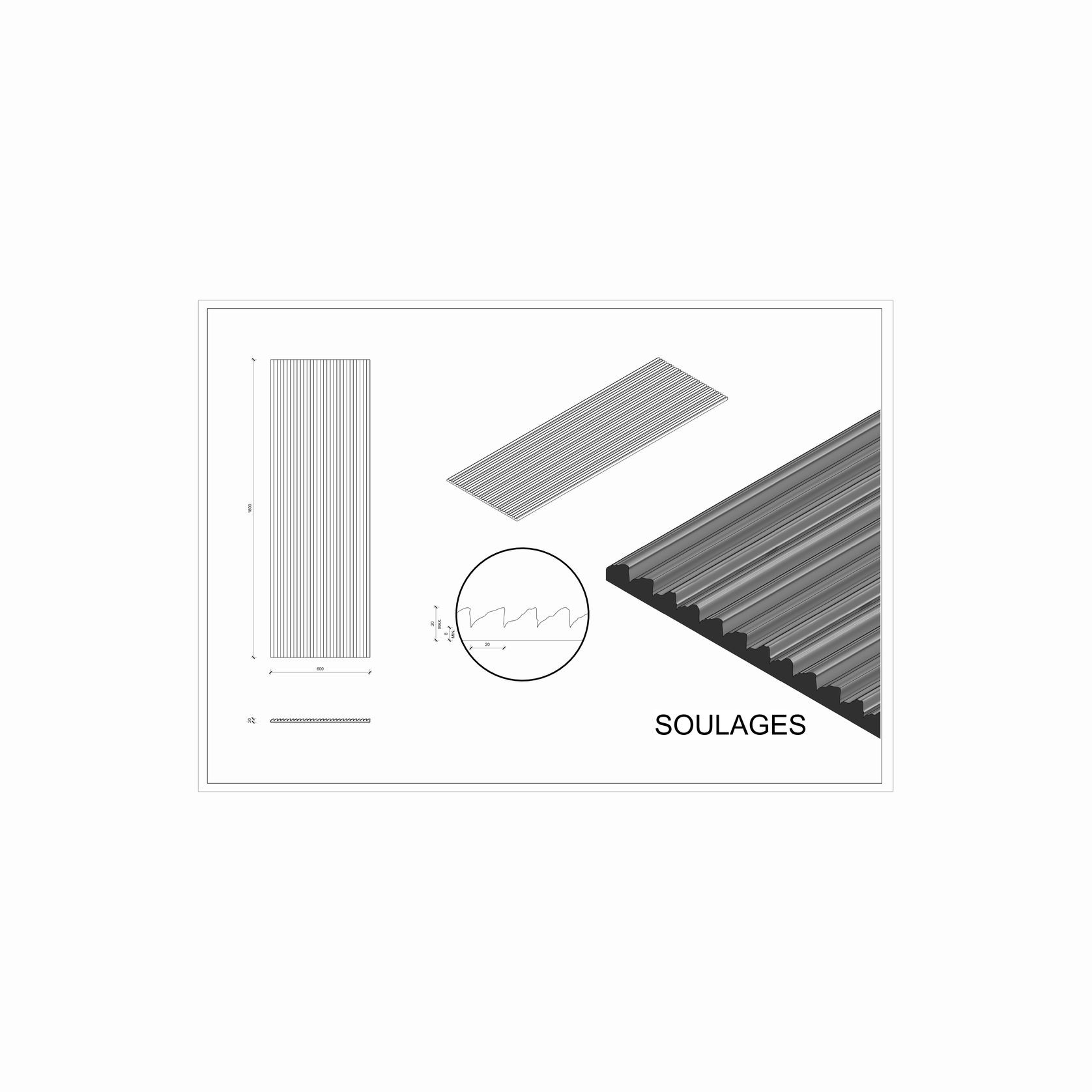 Roctex Soulages 3D Wall Panel gallery detail image