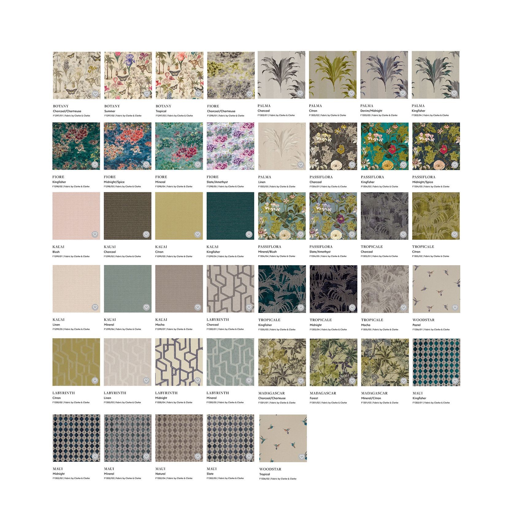 Clarke & Clarke Fabrics | Exotica gallery detail image