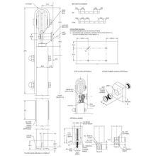 Brio Open Bar Rail Timber 80 2000mm Stainless Steel For Top Hung Straight Sliding Panels OBF80-20 gallery detail image