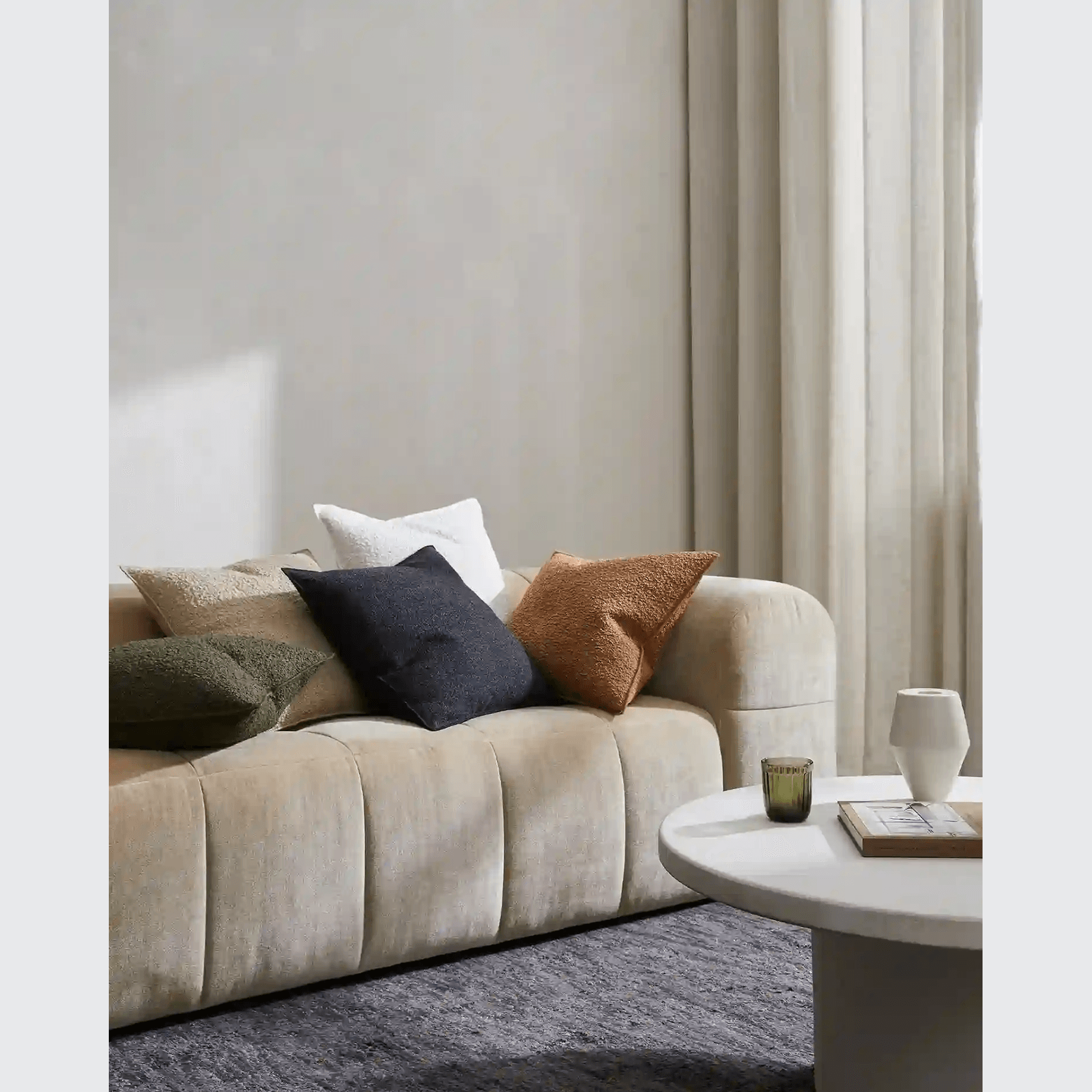 Weave Home Alberto Boucle Cushion - Copper | 50 x 50cm gallery detail image