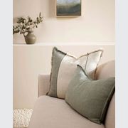 Baya Arcadia Handwoven Linen Cushion - Sage | Lumbar gallery detail image
