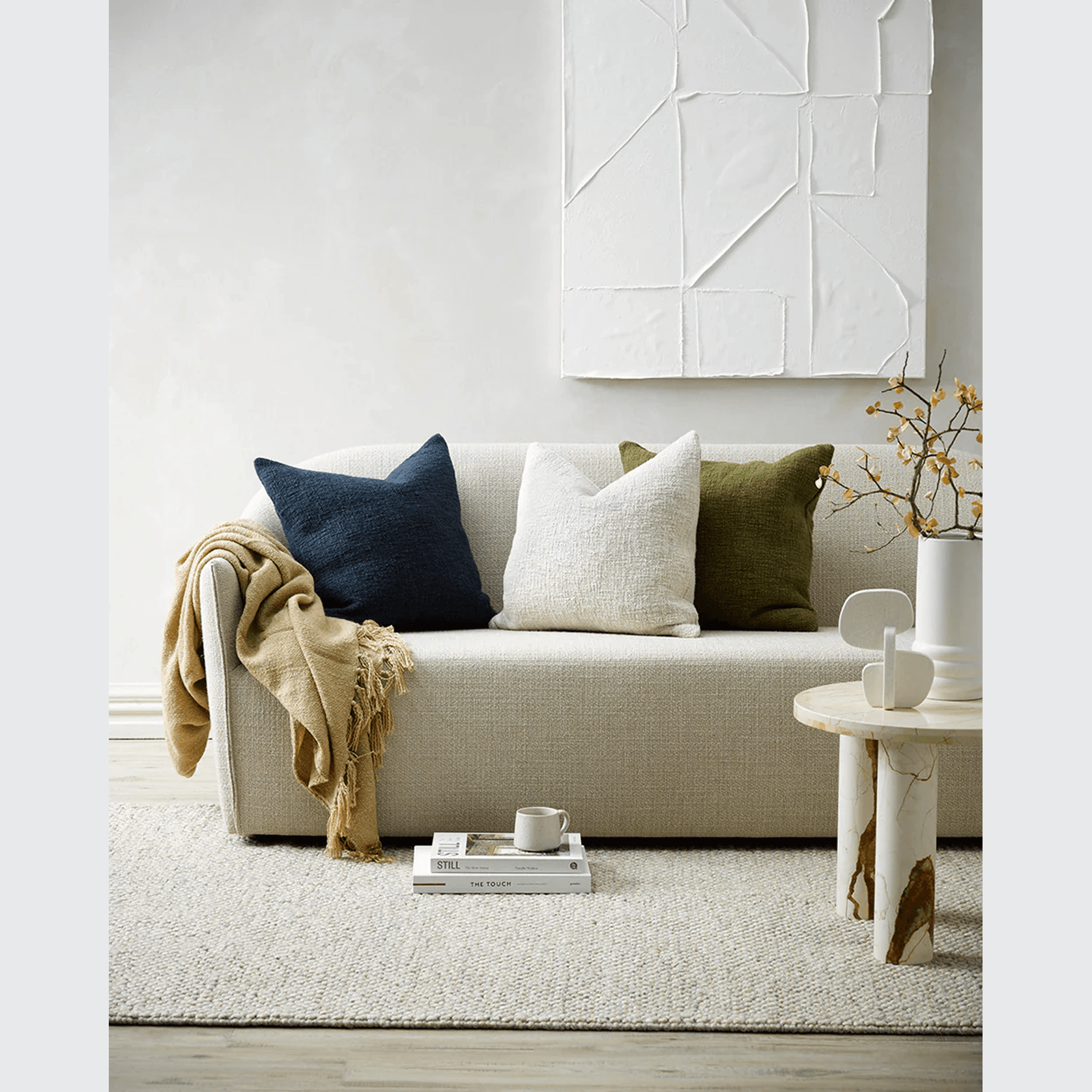 Baya Cyprian Cushion - Oatmeal | Two Sizes gallery detail image