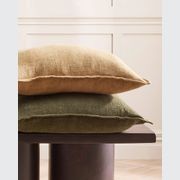 Baya Flaxmill Handwoven Linen Cushion - Fenugreek | Two Sizes gallery detail image