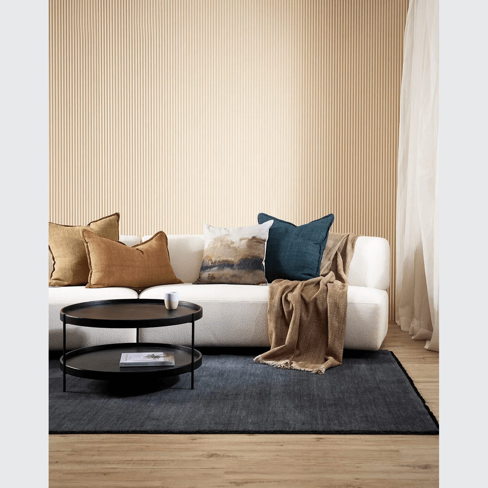 Baya Arcadia Handwoven Linen Cushion - Cumin | Lumbar gallery detail image