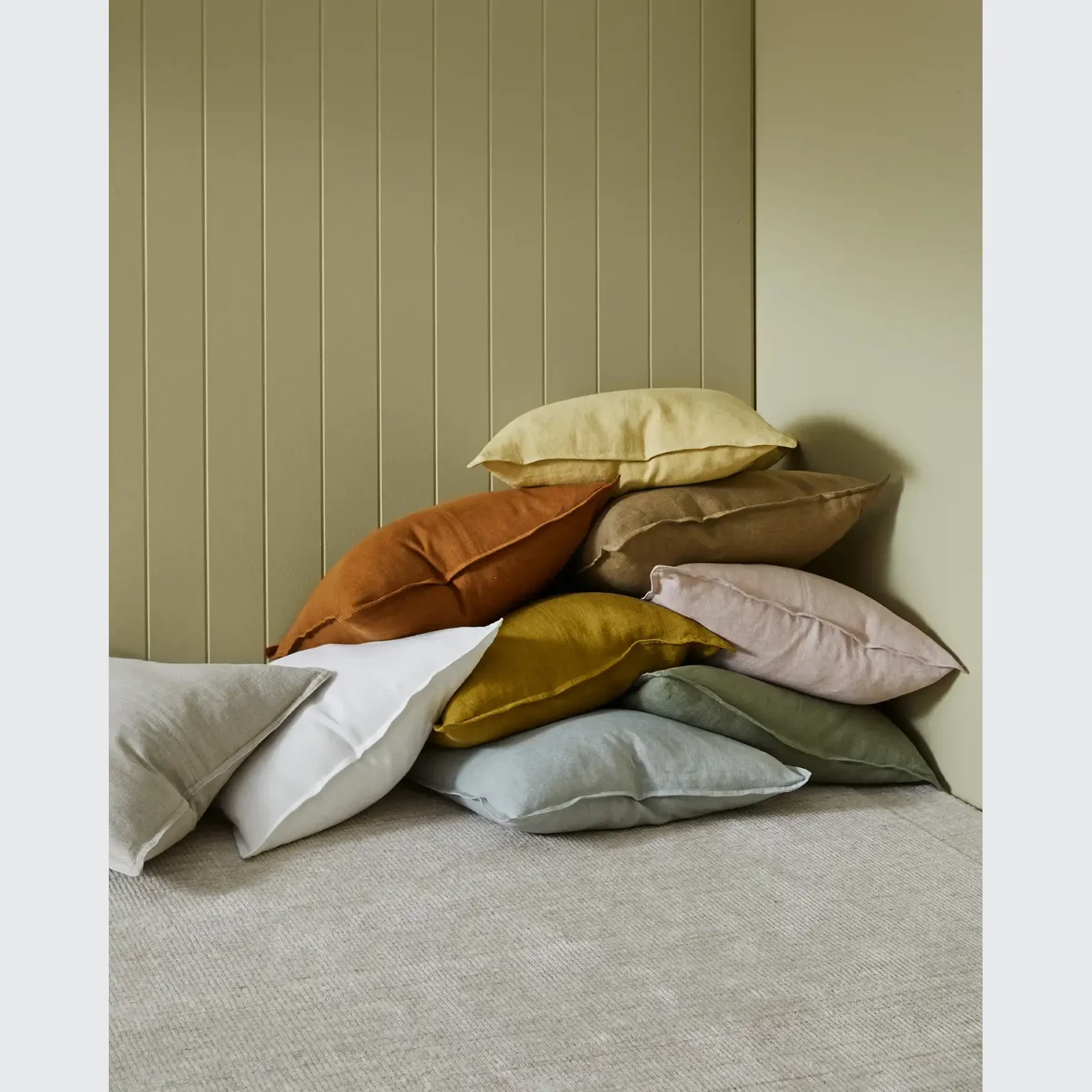 Weave Home European Linen Como Cushion - Blush | Three Sizes gallery detail image
