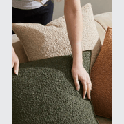 Weave Home Alberto Boucle Cushion - Olive | 50 x 50cm gallery detail image