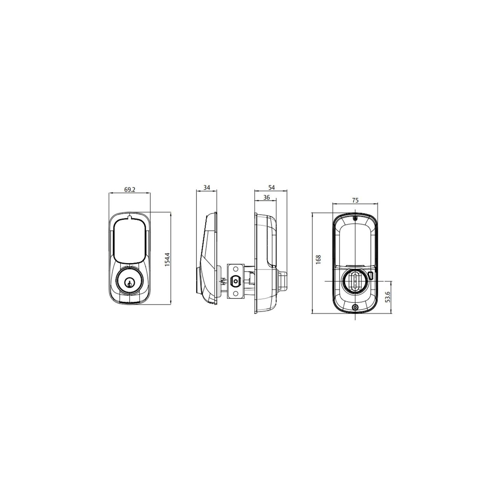 Yale Assure Keyed Electronic Deadbolt Satin Chrome gallery detail image