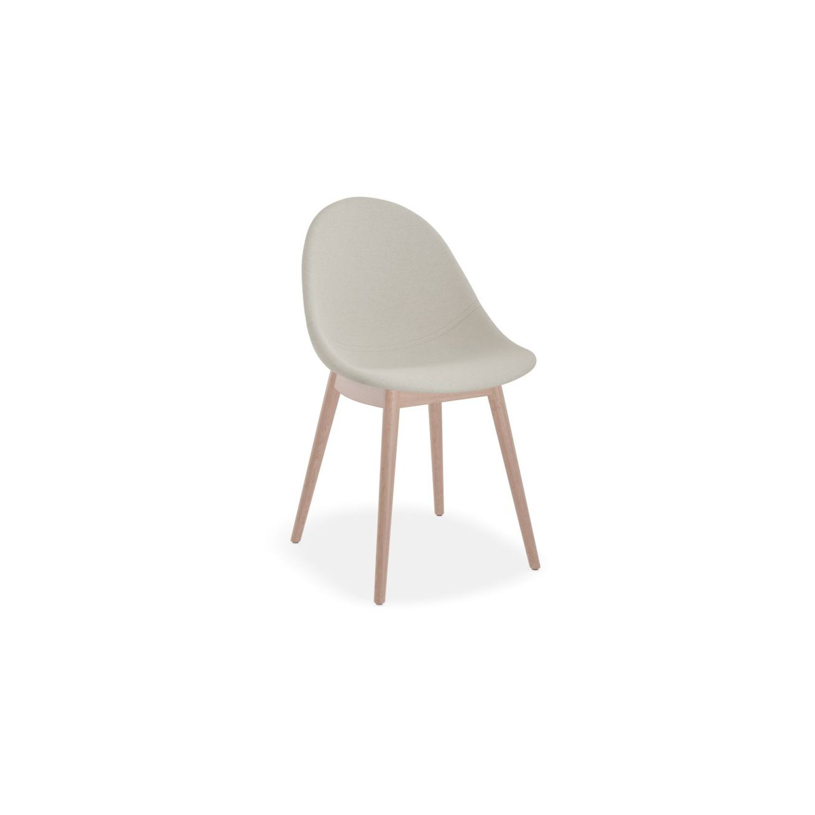 Pebble Fabric Light Grey Upholstered Chair - 4 Post - Black gallery detail image