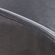 Pebble Chair Black Upholstered Vintage Seat - Sled Base - Black gallery detail image