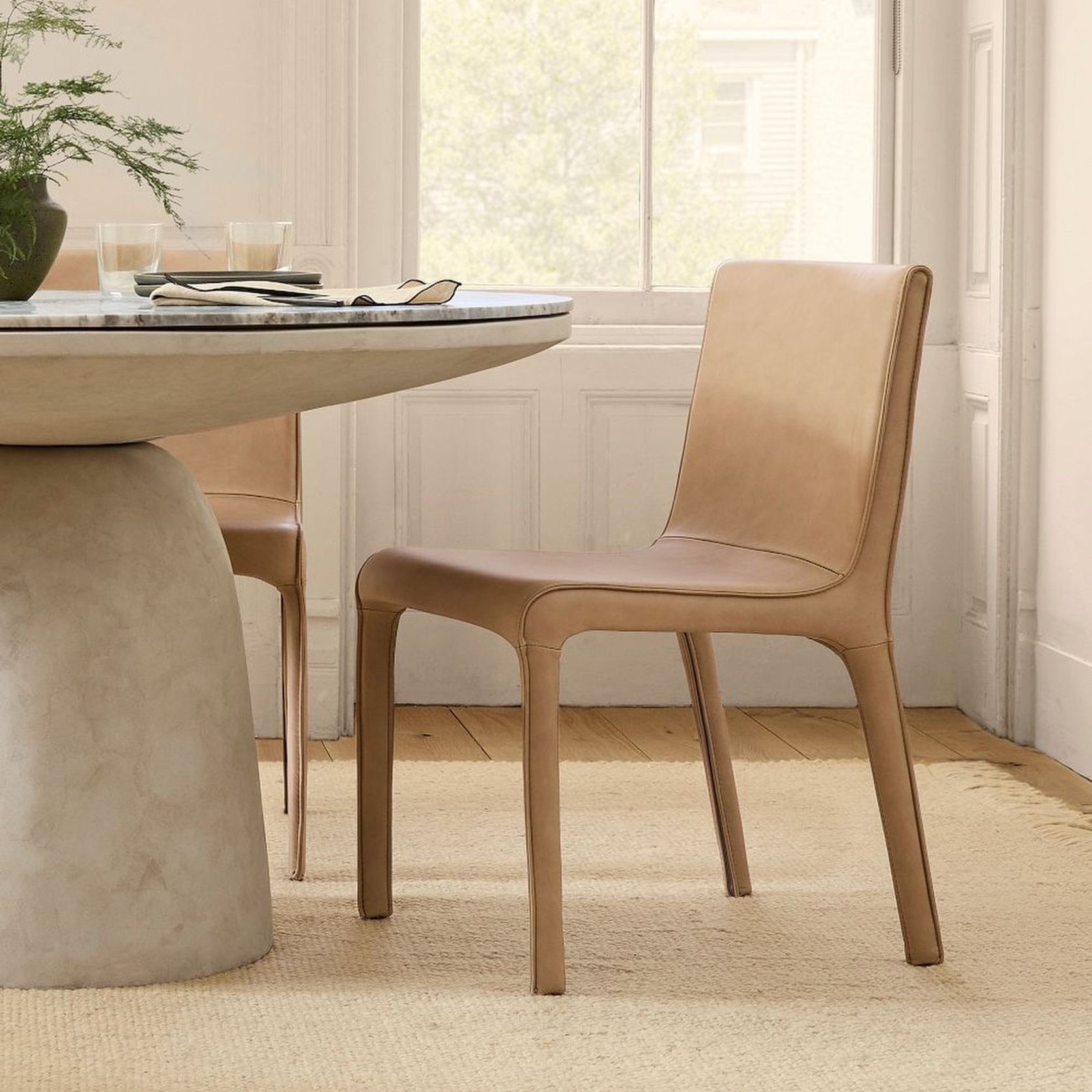 Dolores Leather Dining Chair gallery detail image