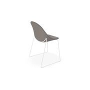 Pebble Fabric Dark Grey Upholstered Chair - 4 Post - Black gallery detail image
