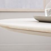 Silhouette Pedestal Marble Round Dining Table gallery detail image