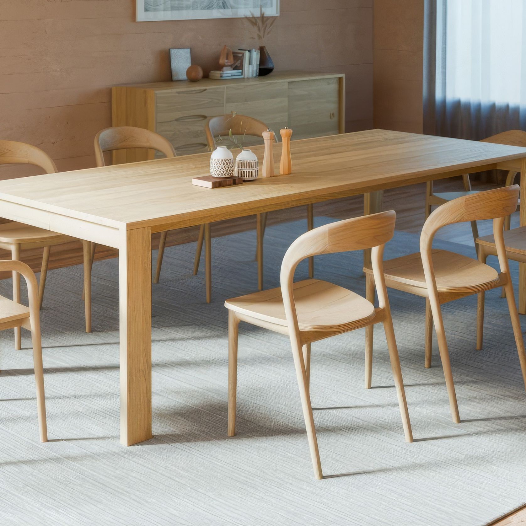 Pier Dining Table - Solid Oak gallery detail image
