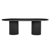 Soren Liv |Benjamin Ripple Oval Dining Table - 8 Seater gallery detail image