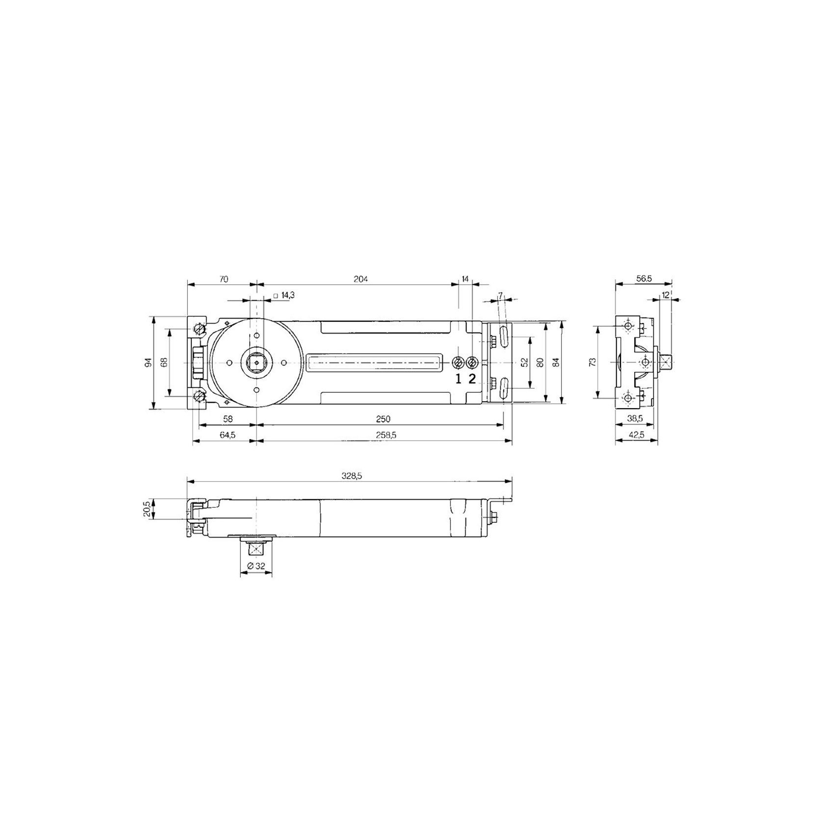 Dorma RTS85T EN3 Transom Closer Hold Open Combi Pack gallery detail image