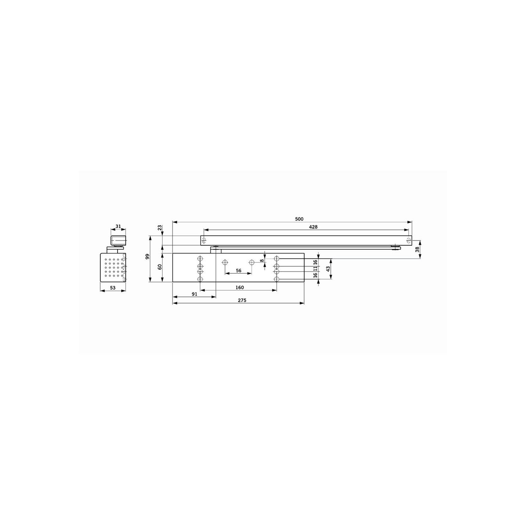 Dorma TS92B EN1-4 Door Closer Pull Side Kit Hold Open gallery detail image