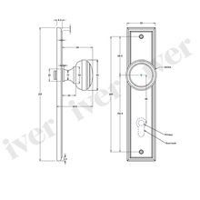 Iver Paddington Door Knob Stepped Backplate Euro Chrome Plated 11838E85 - Customise to your needs gallery detail image