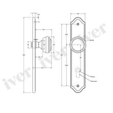 Iver Paddington Door Knob on Shouldered Backplate Privacy Satin Nickel 14826P85 gallery detail image