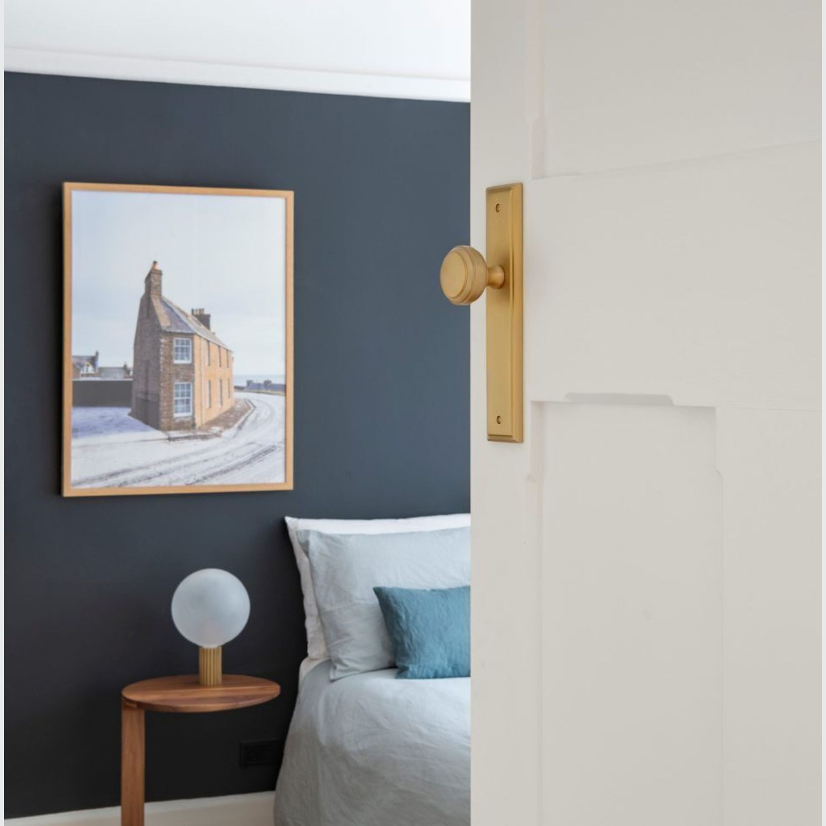 Iver Paddington Door Knob on Stepped Backplate Latch Brushed Brass 15338 - Customise to your need gallery detail image