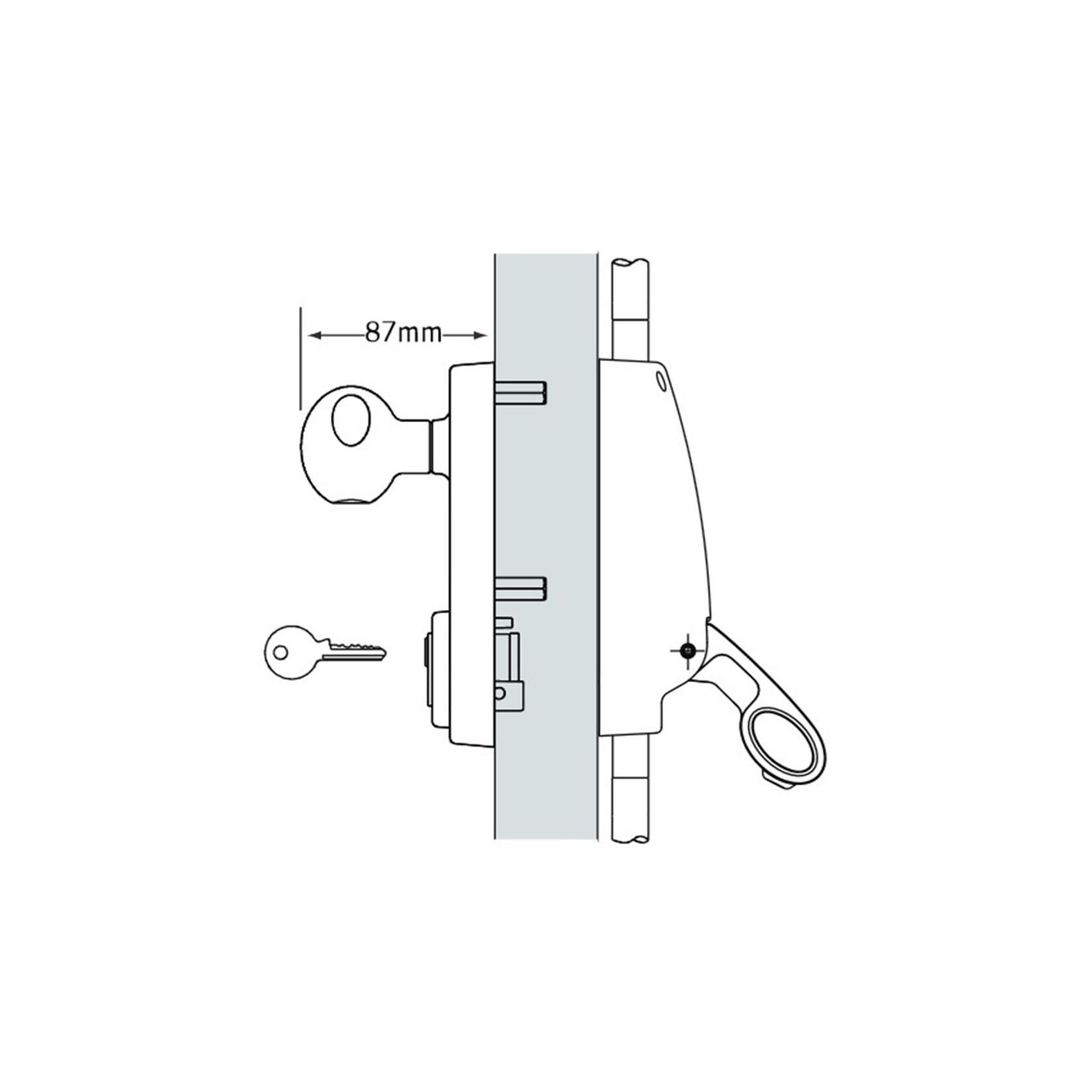 Briton Panic Bar Pack Double Door Outside Knob LPED005 gallery detail image