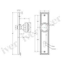Iver Paddington Door Knob Stepped Backplate Matt Black - Customise to your needs gallery detail image