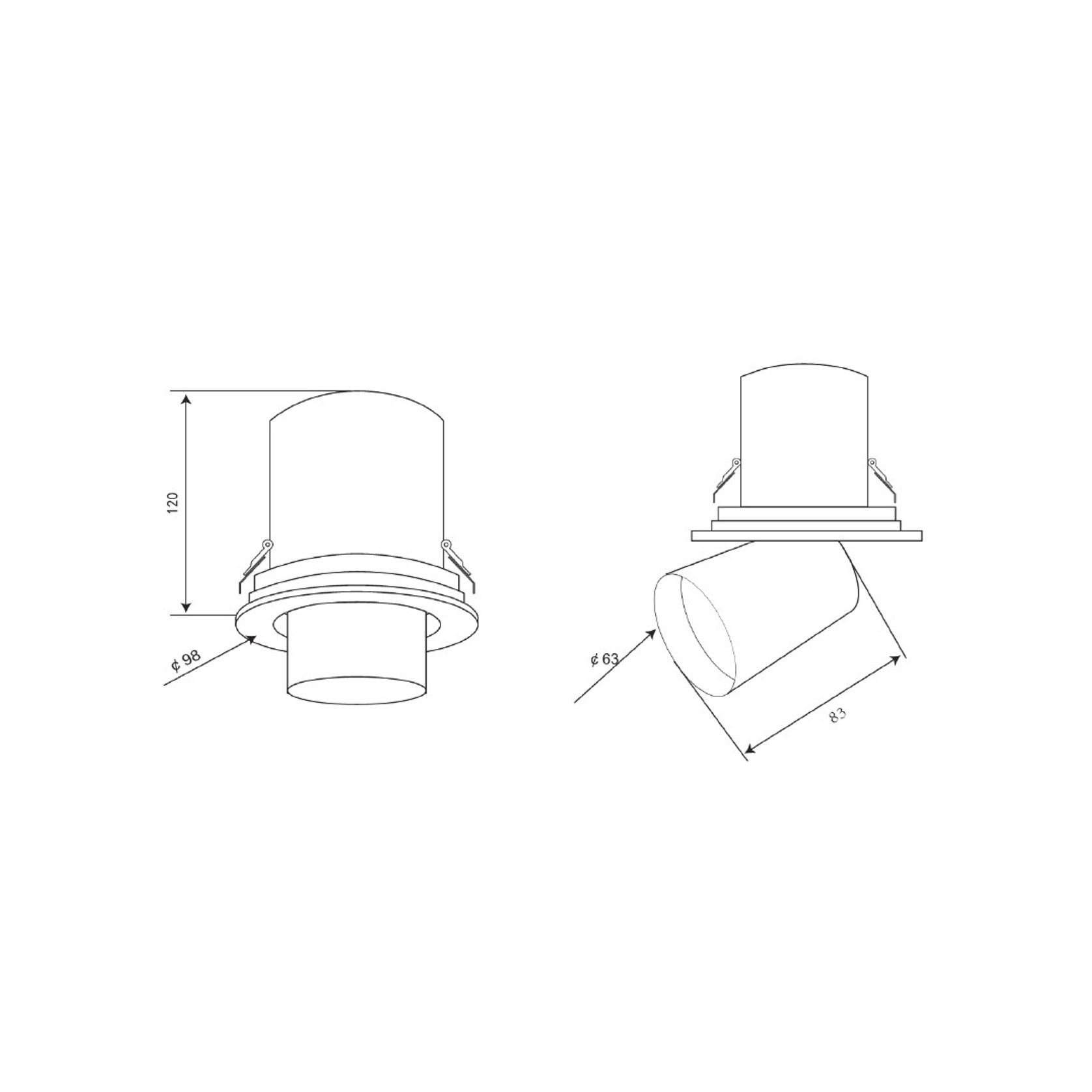 Round Snoot Downlight 12W gallery detail image