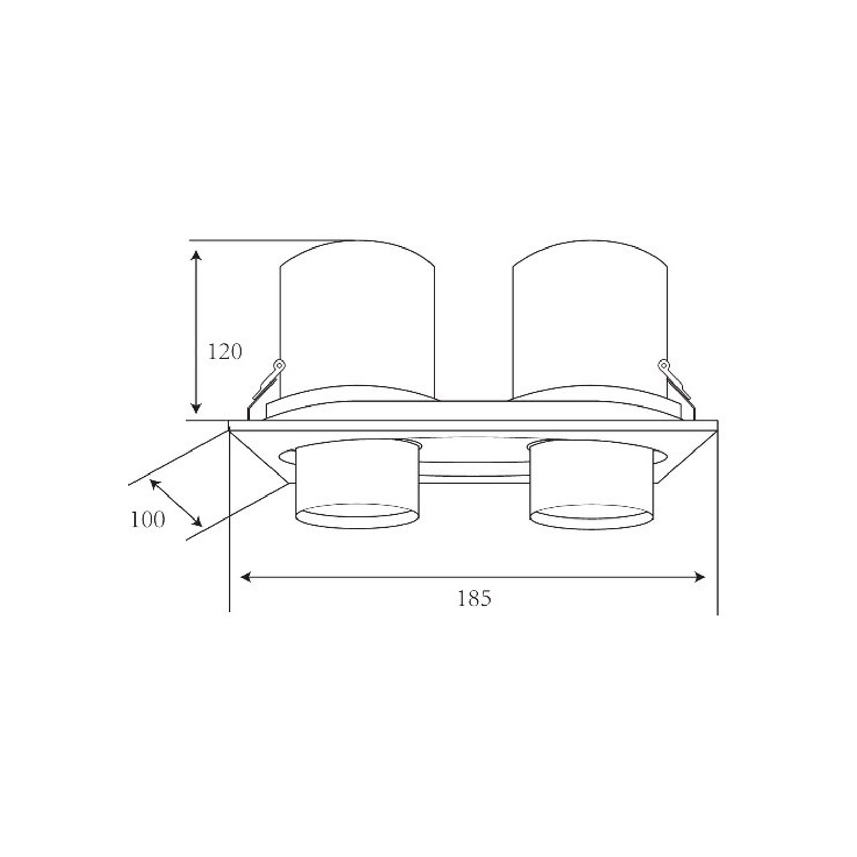 Twin Round Snoot Downlight 15W gallery detail image