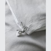Ravello Linen Quilt Cover - Silver | Weave Home Bed Linen gallery detail image