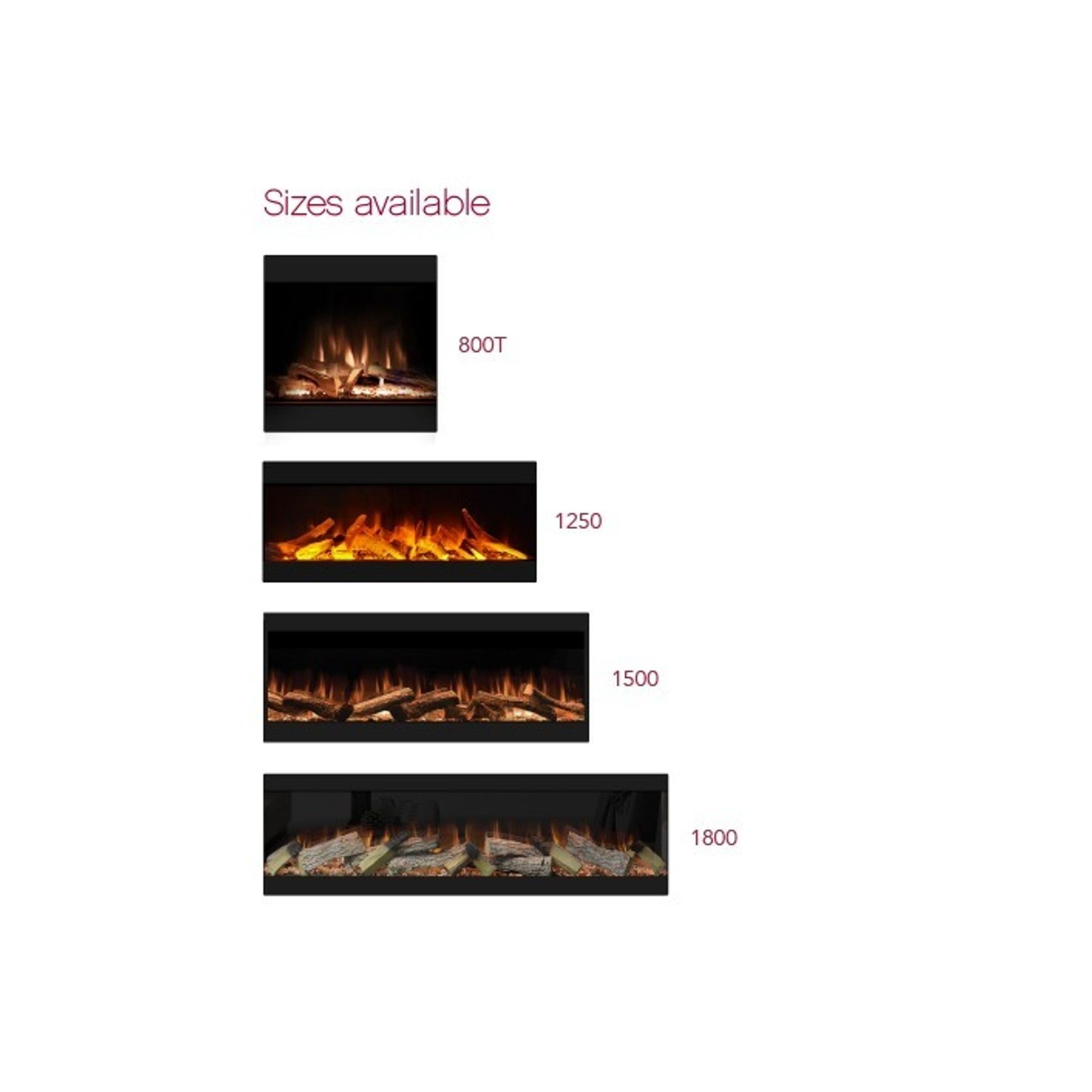 Evonic Volante 1500 Black Edition Electric Fireplace gallery detail image