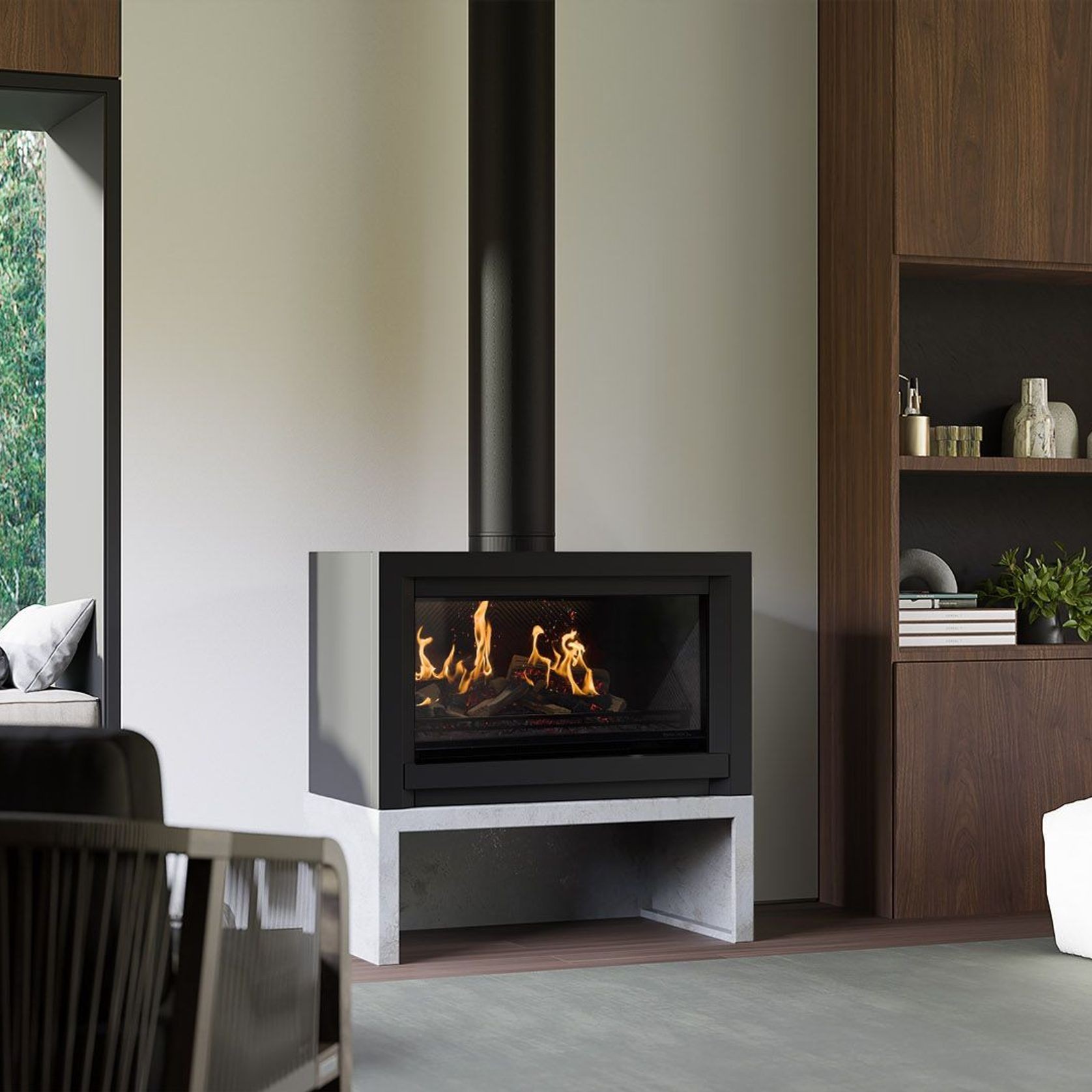 Escea LFS800 Freestanding Holographic Electric Fire gallery detail image