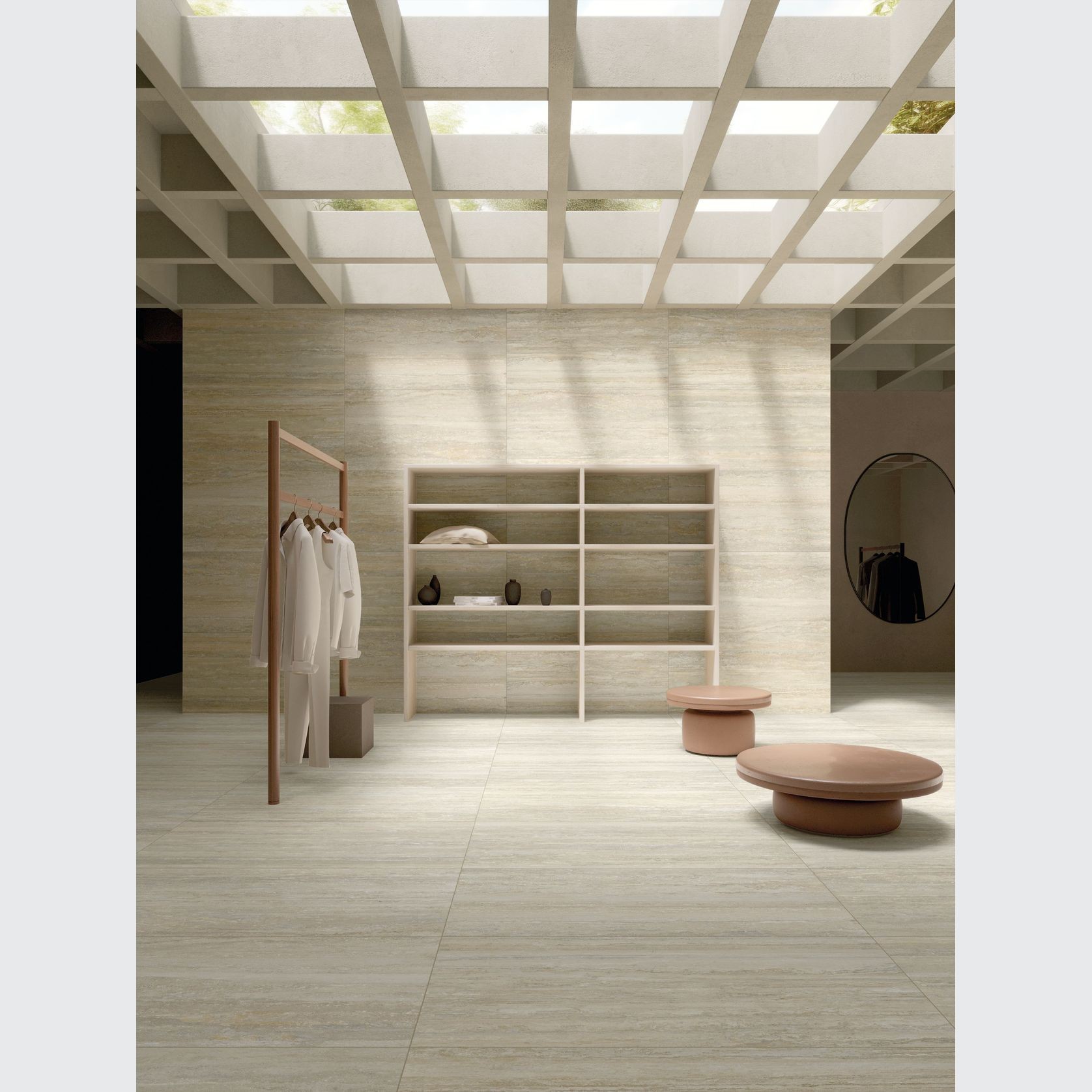 Travertino Vein Cut by MGM | European Porcelain gallery detail image