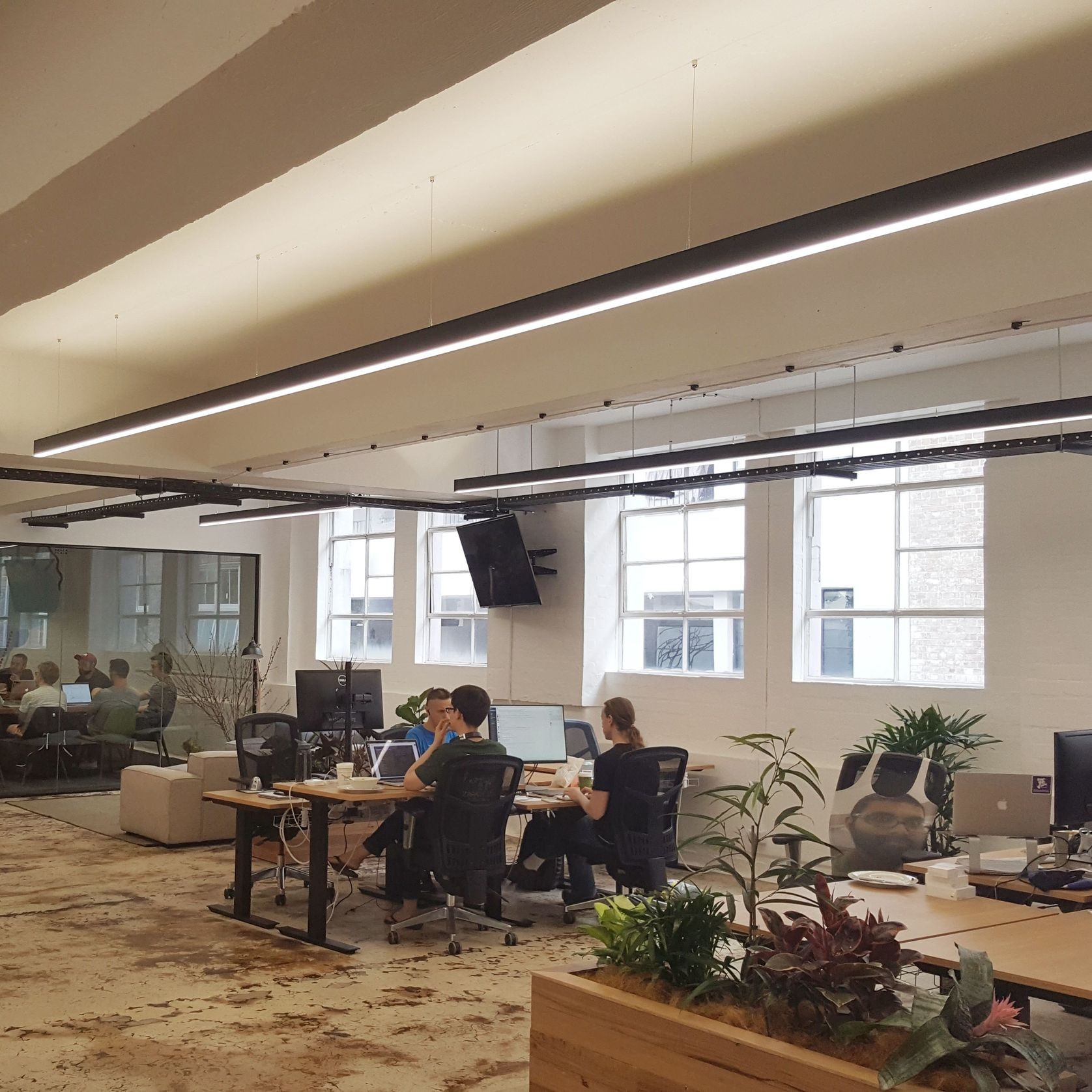 canva linear office lighting Up down LED profile