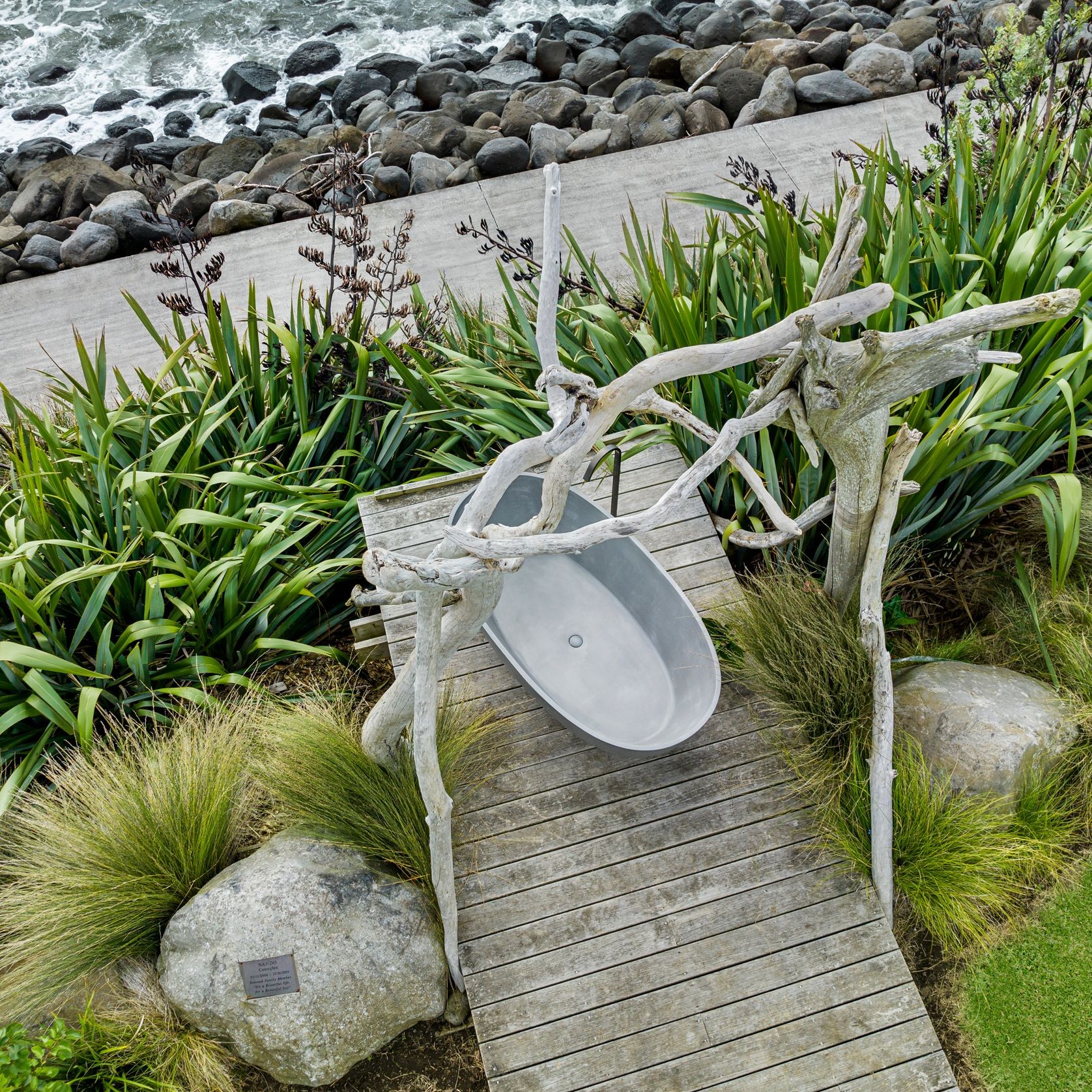 Cora Oval Concrete Outdoor Bath Various sizes & colours gallery detail image