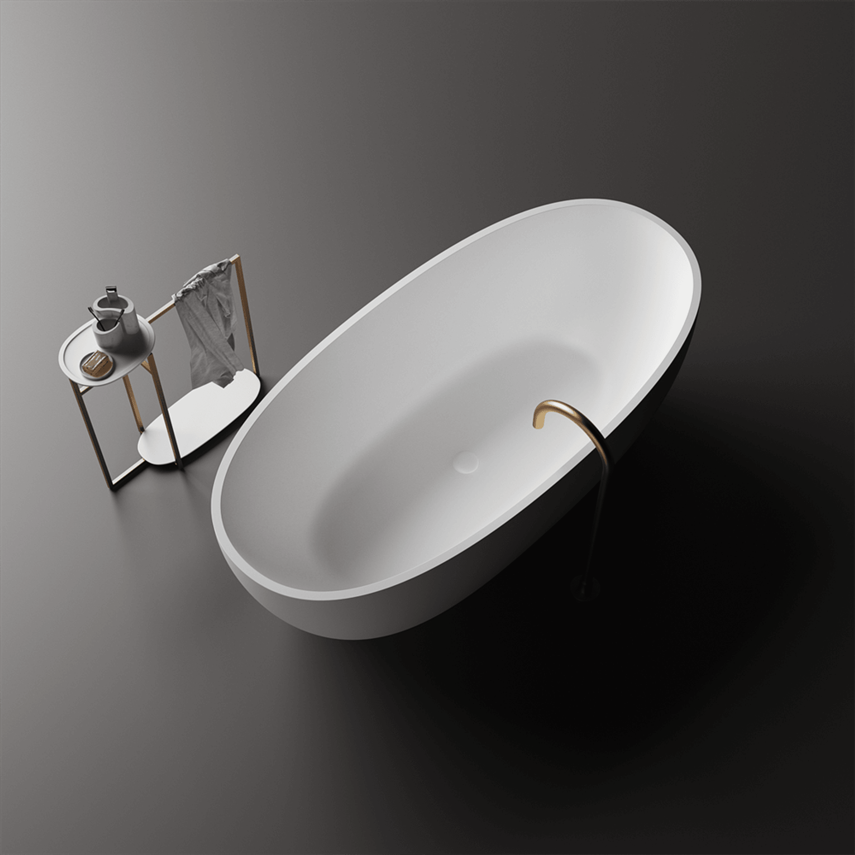 Grace Compact Oval Stone Bath ST39 - Various sizes gallery detail image