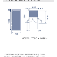 WX Series Four Drawer French Door Fridge gallery detail image