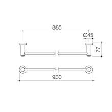 Cosmo 930 Single Towel Rail gallery detail image