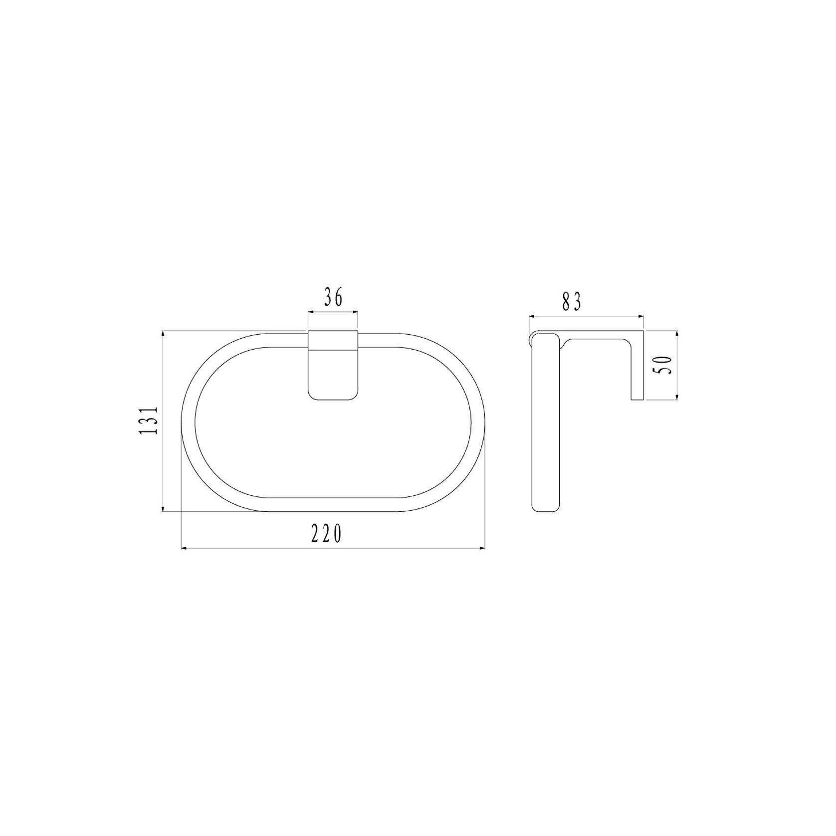 Abode Towel Ring Brushed Copper gallery detail image