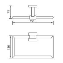 Butler Towel Ring Gun Metal gallery detail image