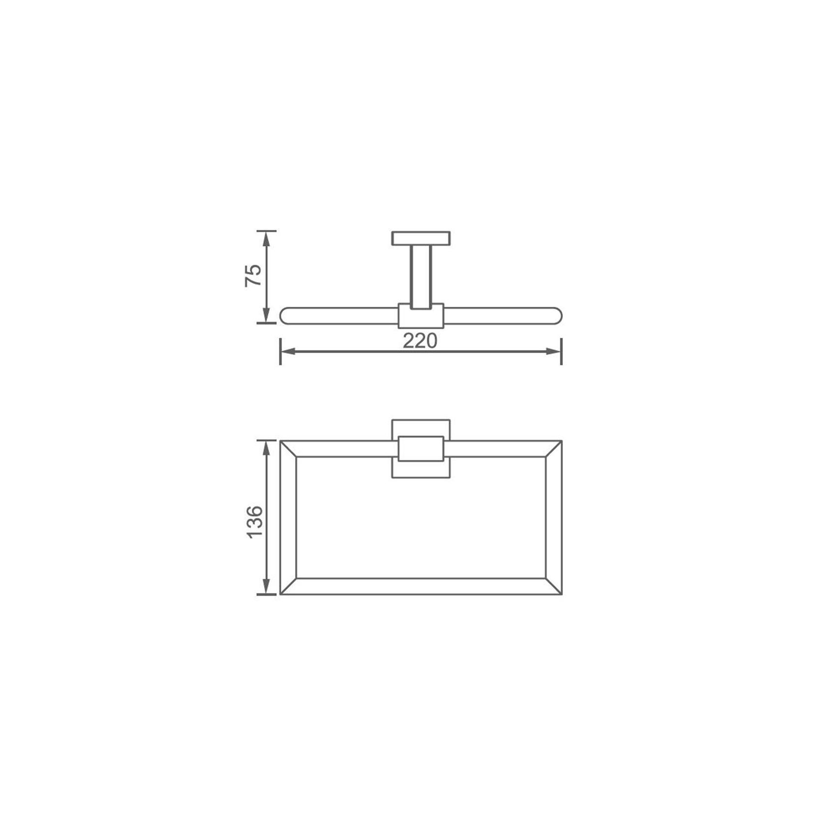 Butler Towel Ring Gun Metal gallery detail image