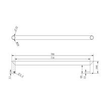 Round Horizontal Heated Towel Rail Gun Metal Grey gallery detail image