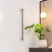 Vertical Heated Towel Rail Gun Metal Grey gallery detail image