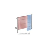 NATURAL 4 Bar 650mm Straight Heated Towel Rail with PTSelect Switch gallery detail image