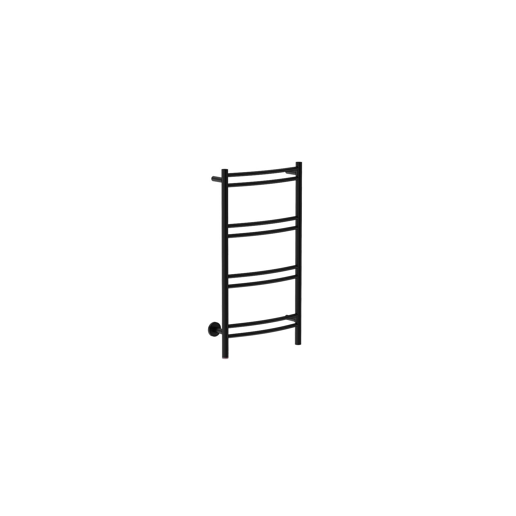 NATURAL 8 Bar 500mm Curved Heated Towel Rail with PTSelect Switch gallery detail image