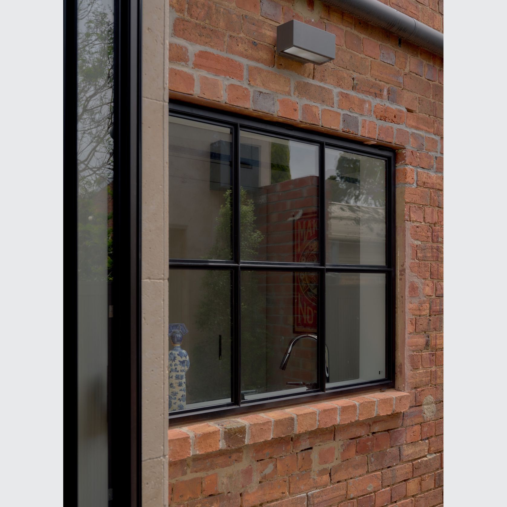 Steel Frame Glass Hinge Doors  - Galvanised FPS50 gallery detail image