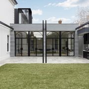 Arch Steel Frame Glass Hinge Doors - Galvanised FPS50 gallery detail image