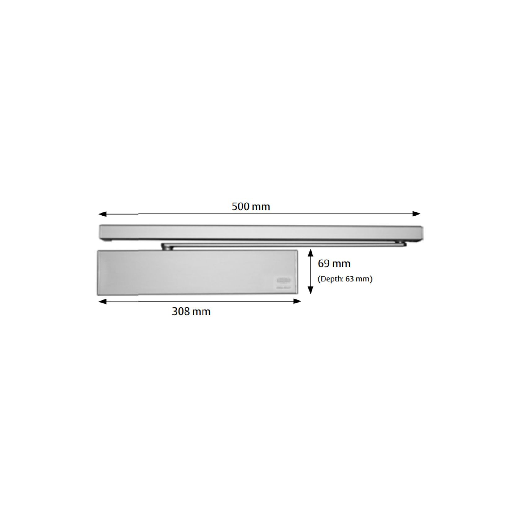 Lockwood EN1-6 Cam Action Door Closer Black 2616DABLK gallery detail image