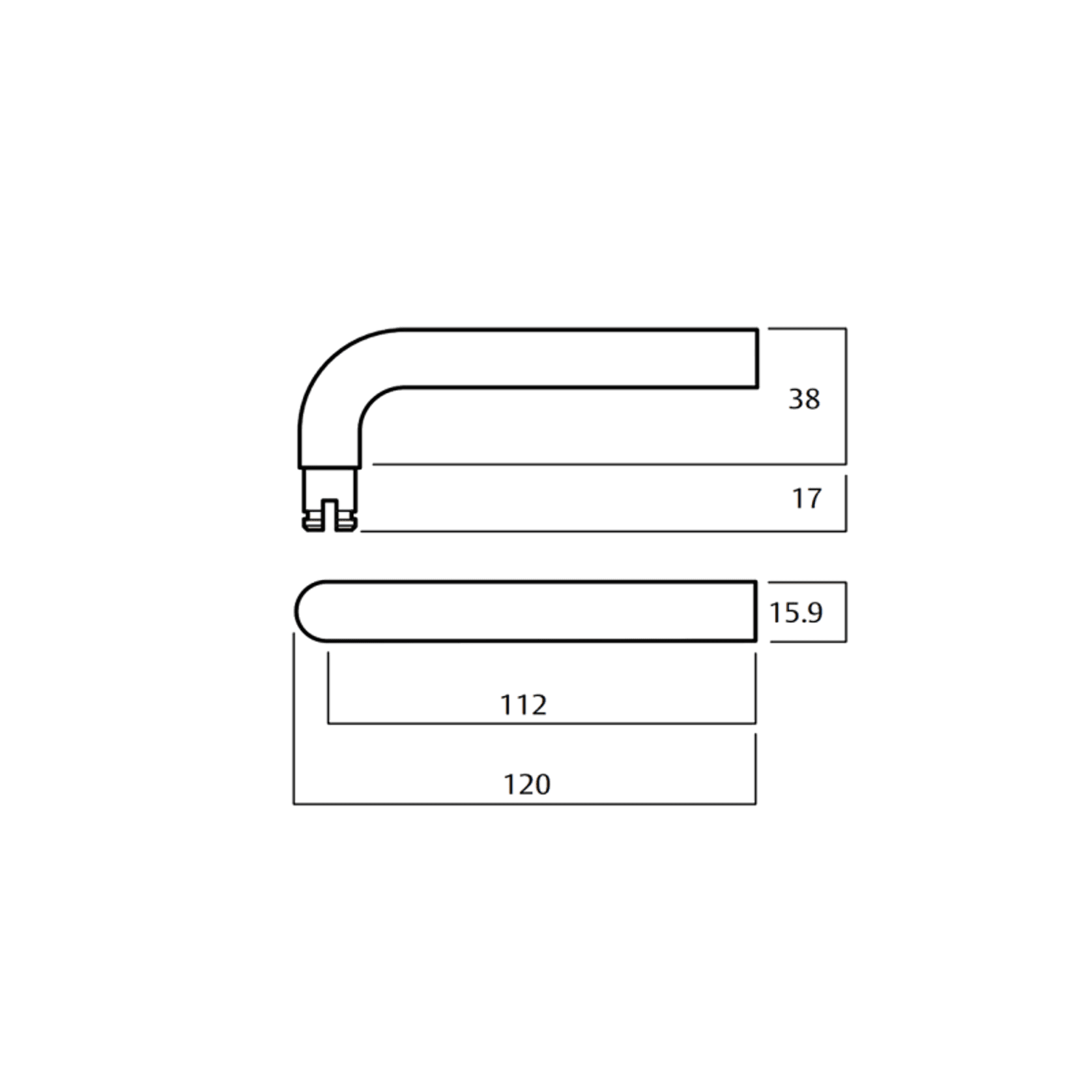 Lockwood 1220 Series Brass Door Handles gallery detail image