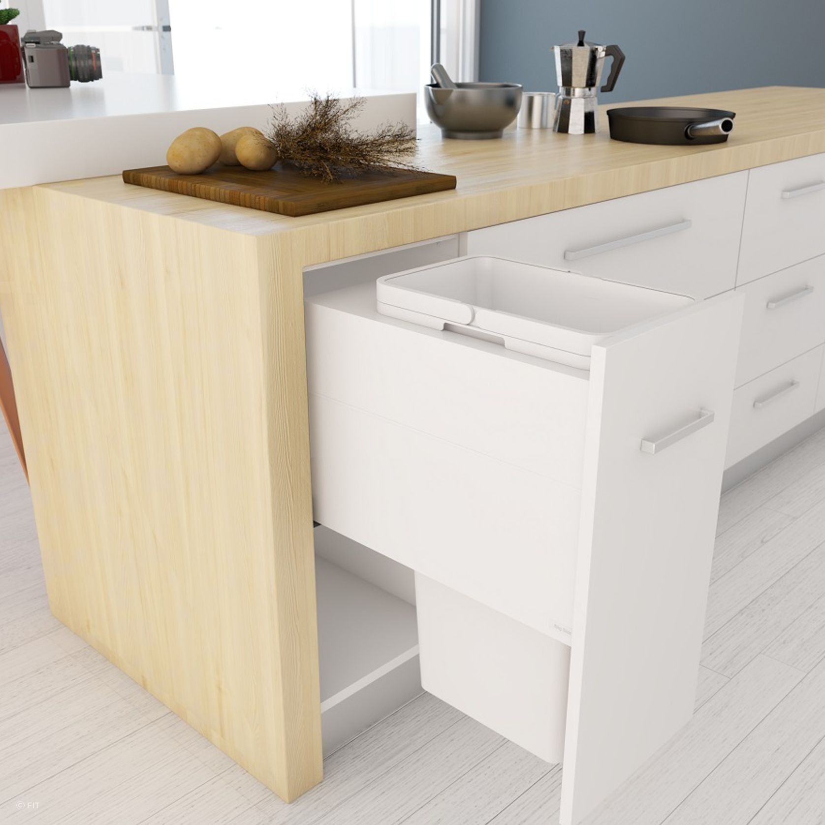 Tanova Designer Series 2 Pull Out Kitchen Bins gallery detail image