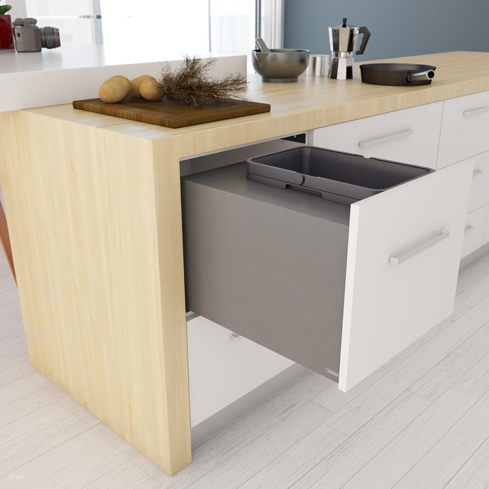 Tanova Designer Series 2 Pull Out Kitchen Bins gallery detail image